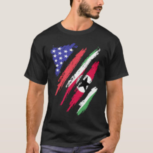 Camiseta Suriname American Patriot Grown Hearwn Flag Stripe