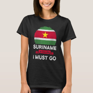 Camiseta Suriname Está Chamando De Eu Devo Ir Herança Surin