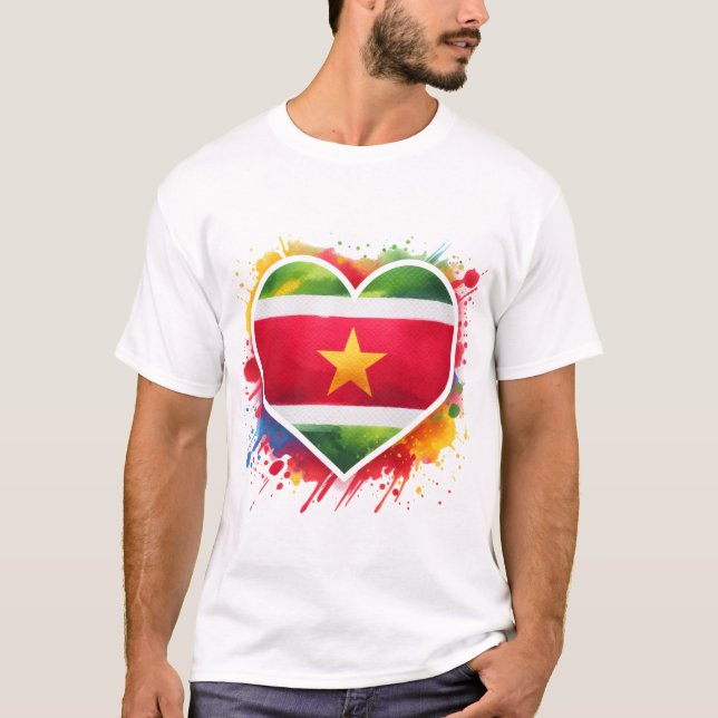 Camiseta Suriname Heart (Frente)