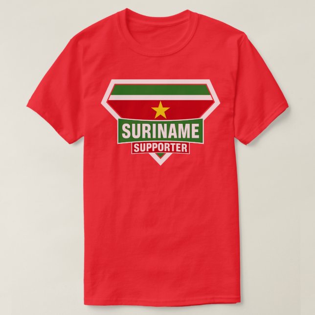 Camiseta Suriname Super Flag Support (Frente do Design)