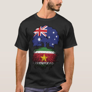 Camiseta Suriname Surinamese, Austrália, Raiz de Árvore Aus