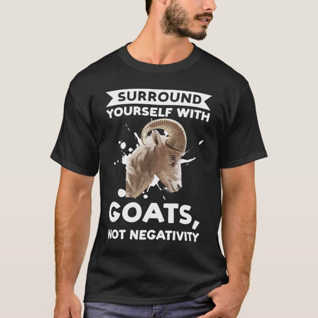 Camiseta surpreende-se com cabras, não cabras negativas (Frente)