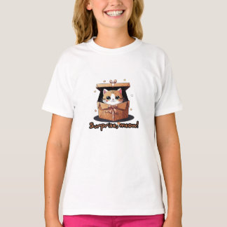 Camiseta Surpresa Camisa-T-Meow, Gato-Pô-Po-Fora da Caixa