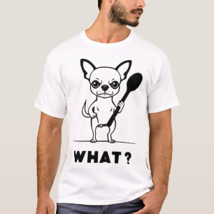 Camiseta Surpresa de Colher de Chihuahua Arte de Cachorro E
