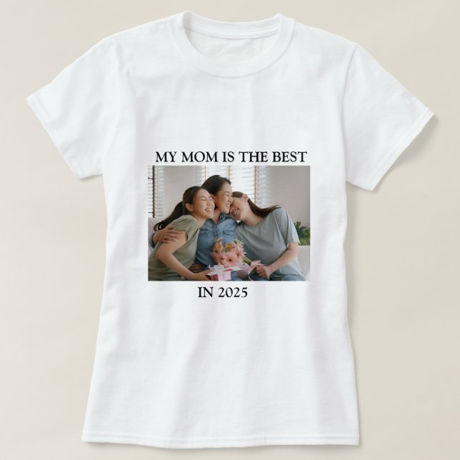 Camiseta Surpresa de presente de Dia da Mãe Única (Frente do Design)