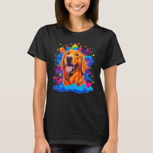 Camiseta Surpresa do Cachorro do Retriever de Ouros de Arte