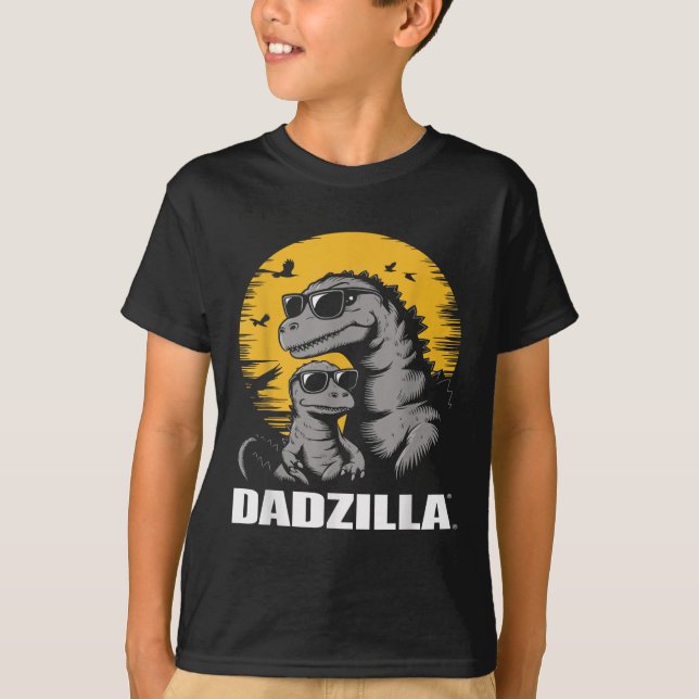 Camiseta Surpresa Do dia de os pais Para O Pai Dino - D (Frente)