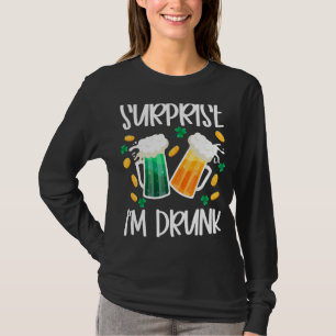 Camiseta Surpresa Eu Sou Bebado Rua Patrick Day Engraçado
