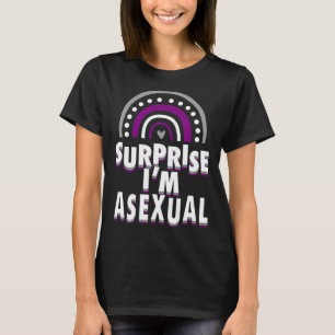 Camiseta Surpresa sou Orgulho Asexual Arco-Íris Boêmia vind