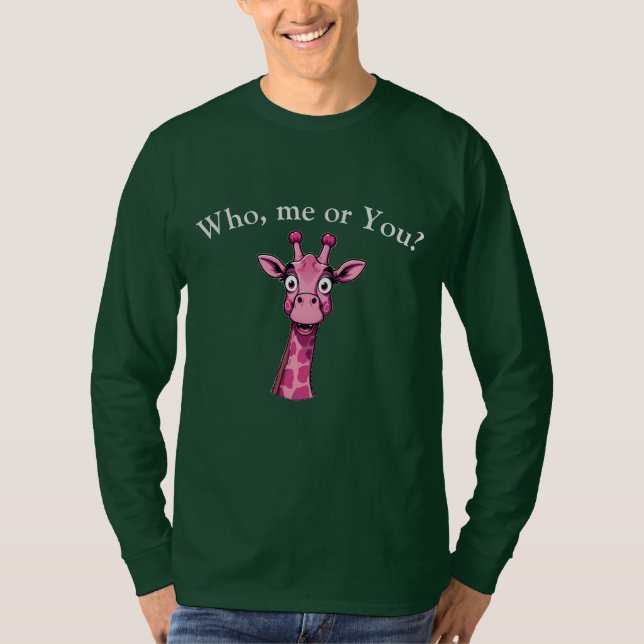 Camiseta Surprised Pink Giraffe (Frente)
