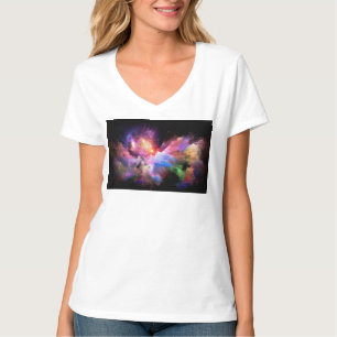 Camiseta Surre vibrante de trabalho de arte de nuvem do Sli