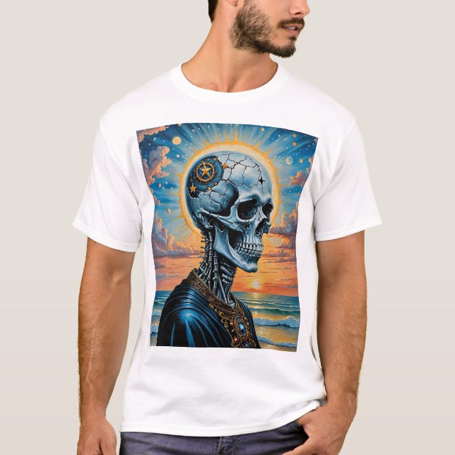 Camiseta Surreal Cósmica - Artes Galáxicas Sunset! (Frente)