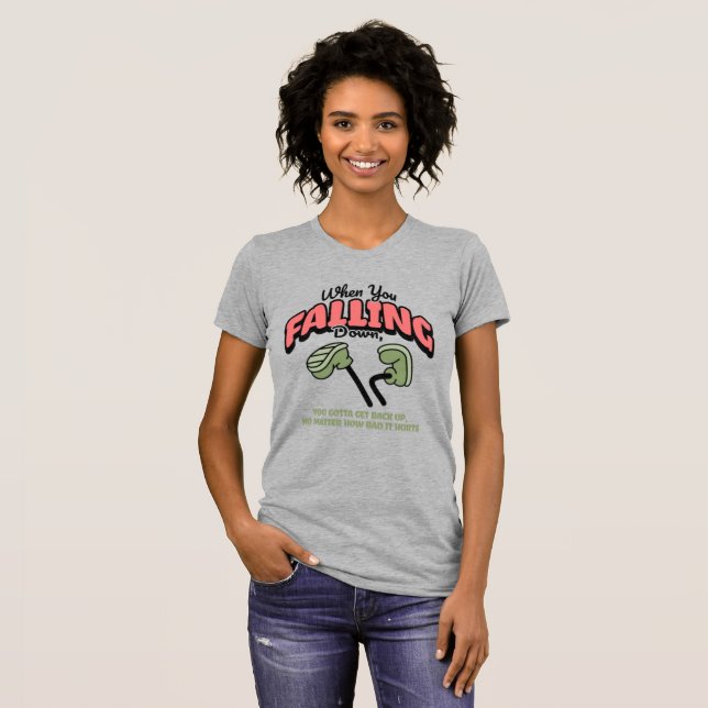 Camiseta Surreal "Falling Down" cinza claro para m (Frente Completa)