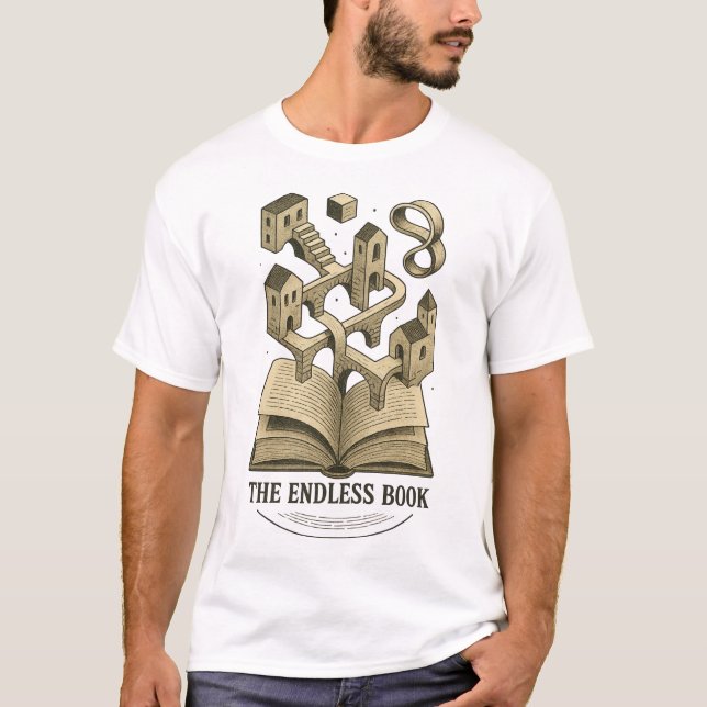Camiseta Surreal Literary Art, Infinite Imagination  (Frente)