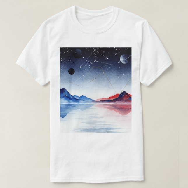 Camiseta Surreal night landscape (Frente do Design)