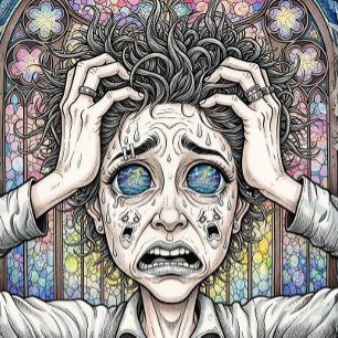 Camiseta Surreal Psicodélica - Rosto Emocional D