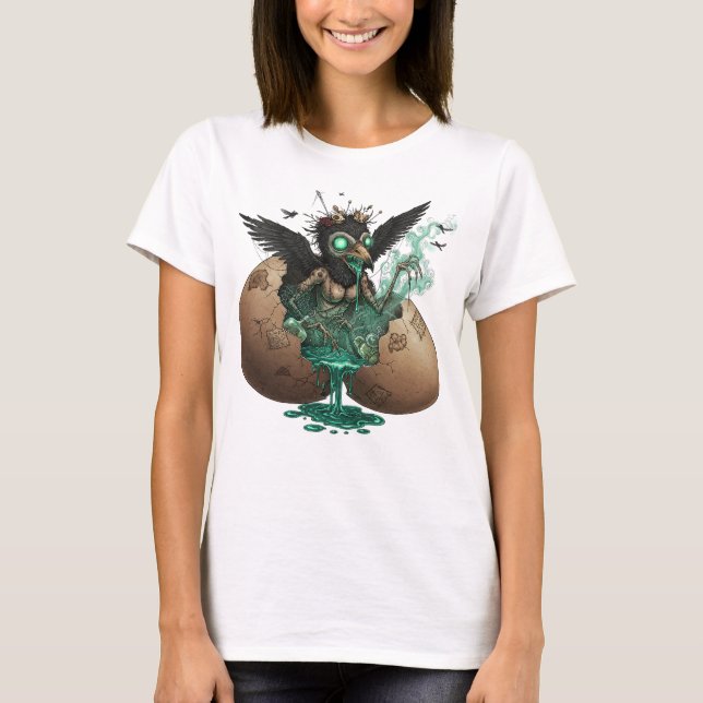 Camiseta Surreal Spooky Crow Women's Tee (Frente)