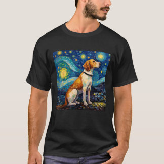 Camiseta Surreal Starry Night American Foxhound Dog Men Wom