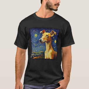 Camiseta Surreal Starry Night Whippet Dog T Shirt