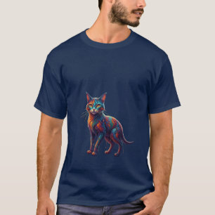 Camiseta Surrealismo Viagem no Tempo Caprichosa Gato