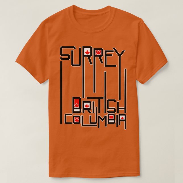 Camiseta Surrey British Columbia Canada Flag (Frente do Design)