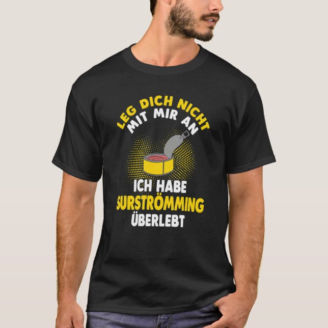 Camiseta Surströmming Arenque Peixe Pomado Peixe Pinto (Frente)