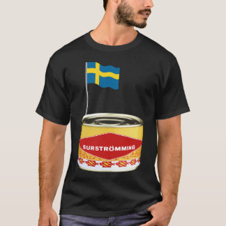 Camiseta Surstromming, comida sueca, Suécia, peixe sueco,