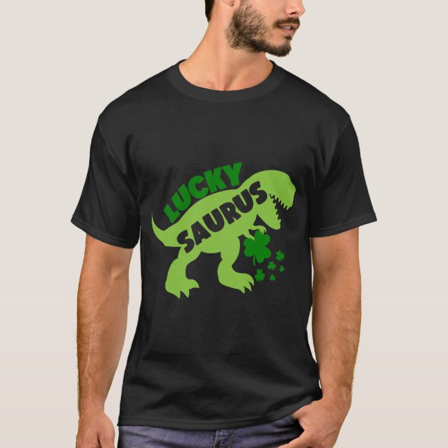 Camiseta Surus da sorte - Rua. Dino do dia de Patrick (Frente)