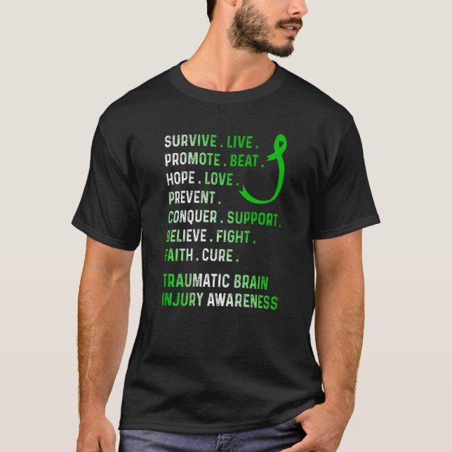 Camiseta Survivência de Lesão cerebral Traumática Esperança (Frente)