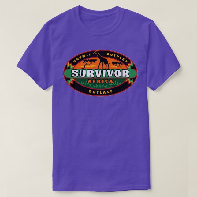 Camiseta Survivor Africa Fans Outwiwiplay Outlast Memora (Frente do Design)