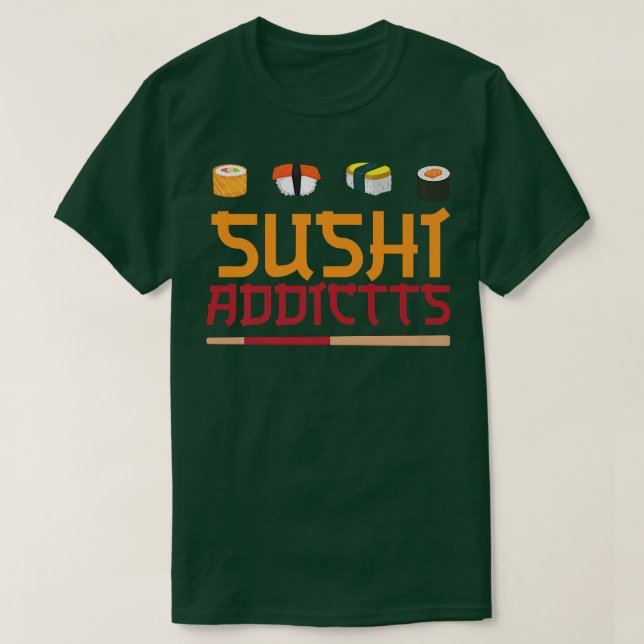 Camiseta Sushi Adita Kawaii Engraçado Japonês Sushi Lover  (Frente do Design)