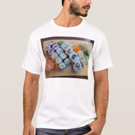 Camiseta Sushi Ásia Arroz Peixe Comida Mar