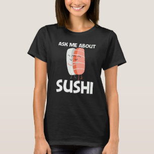 Camiseta Sushi Bonito Para Homens Mulheres Japonesas Comida