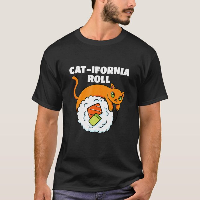 Camiseta Sushi California Roll Japanese Dish Cuisine Itame  (Frente)