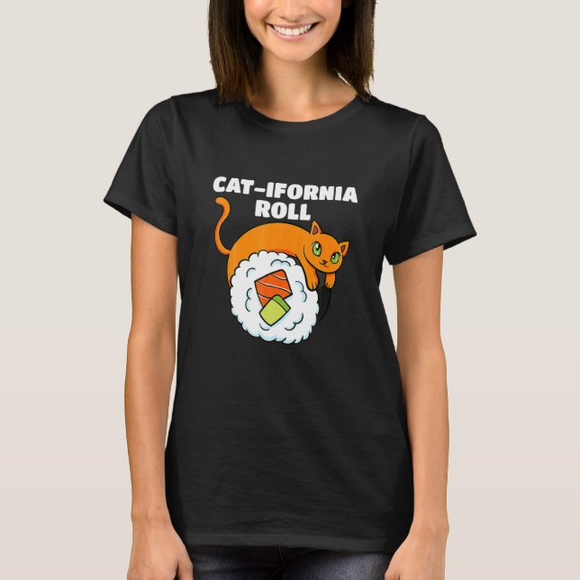 Camiseta Sushi California Roll Japanese Dish Cuisine Itame  (Frente)
