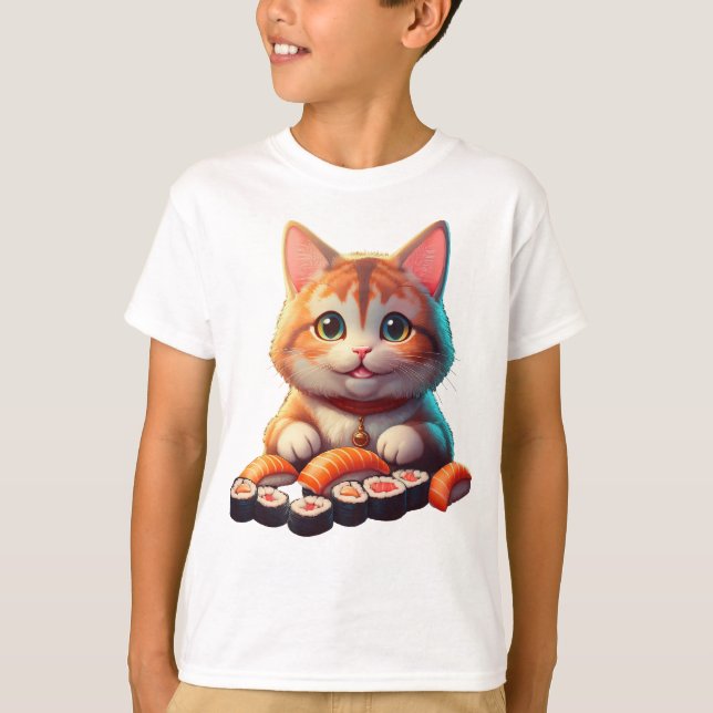 Camiseta Sushi Cat (Frente)