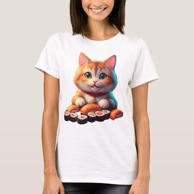 Camiseta Sushi Cat (Frente)