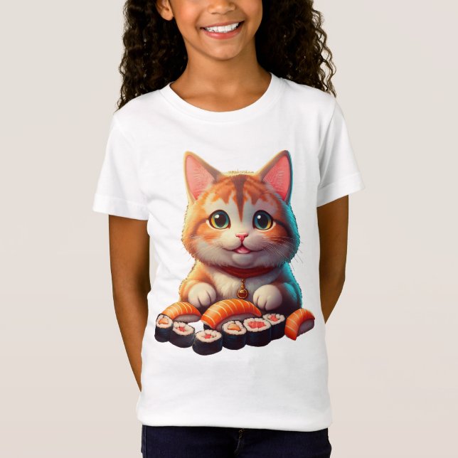Camiseta Sushi Cat (Frente)