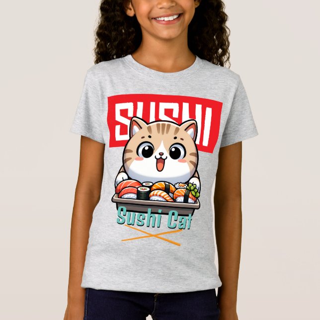Camiseta Sushi Cat (Frente)