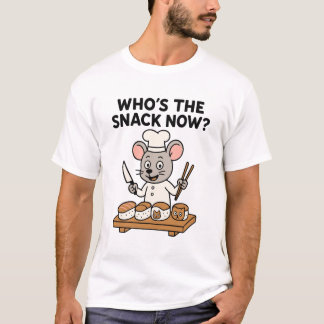 Camiseta Sushi Cat And Mouse - Who's The Snack Now T-Shirt