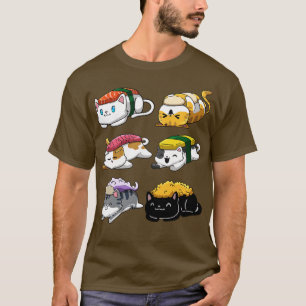 Camiseta Sushi Cat Anime