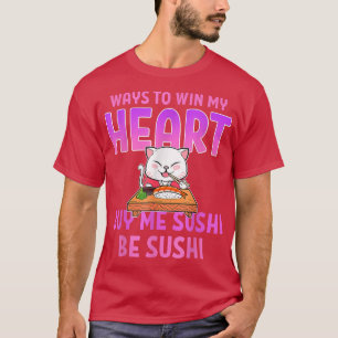 Camiseta Sushi Cat Anime Merch Manga Cosplay Comida Japones