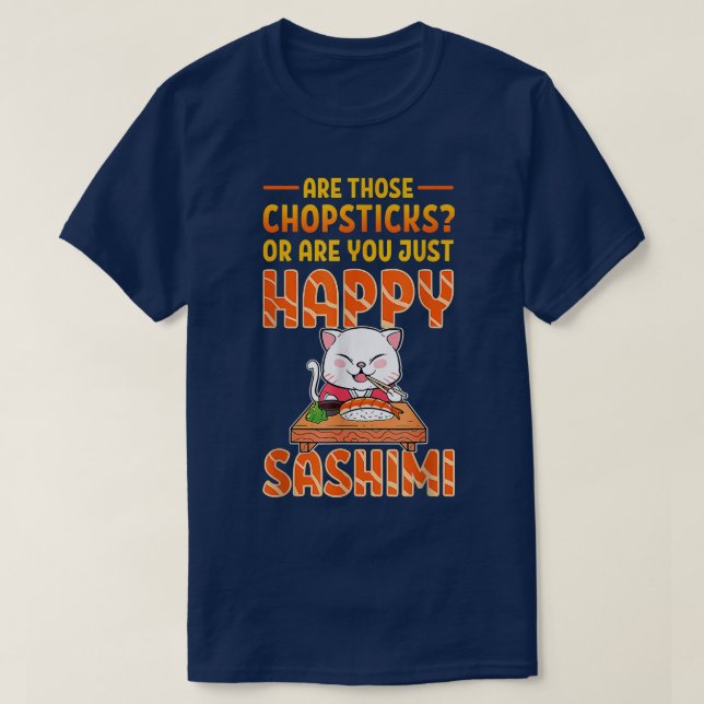 Camiseta Sushi Cat Anime Merch Manga Cosplay Comida Japones (Frente do Design)