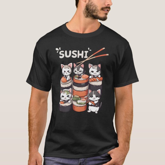 Camiseta Sushi cats (Frente)
