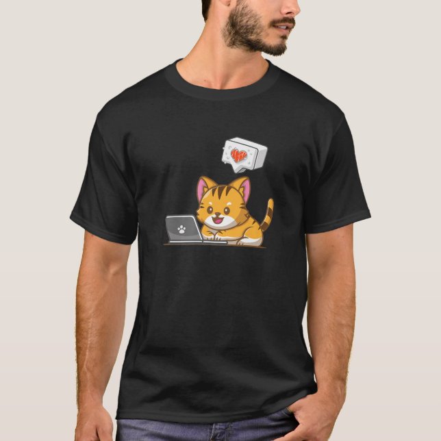 Camiseta Sushi Cats Na Ideia De Roupa Engraçada De Computad (Frente)