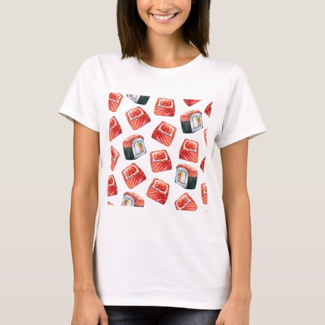 Camiseta Sushi com salmão - Syake-maki (Frente)