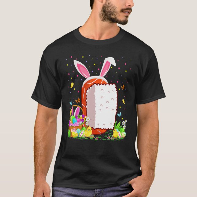 Camiseta Sushi Comida rápida e Páscoa de Caça de Ovo Bunny  (Frente)