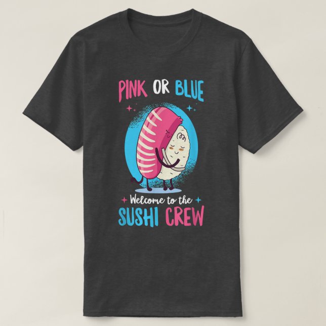 Camiseta Sushi Cote de Revisão de Gênero para Amantes Sushi (Frente do Design)