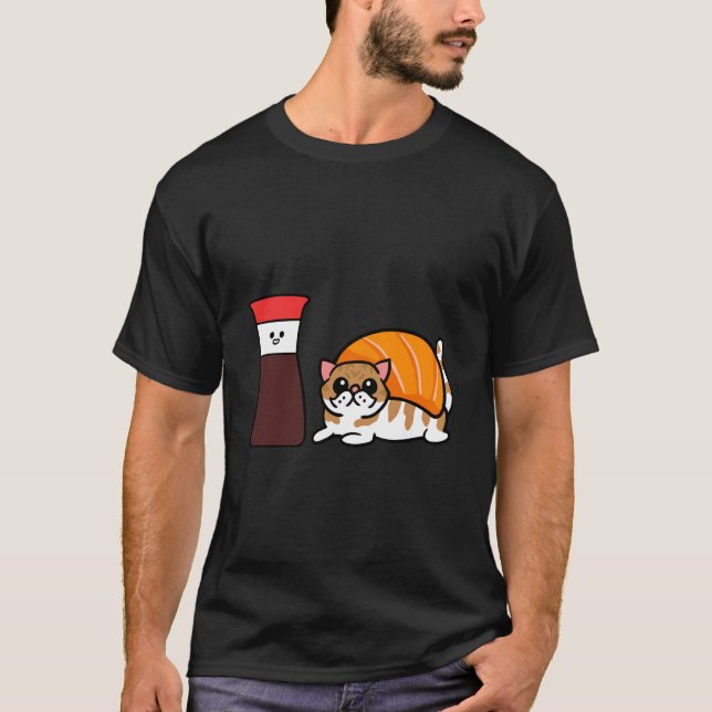Camiseta Sushi de Gato Persa Soy (Frente)