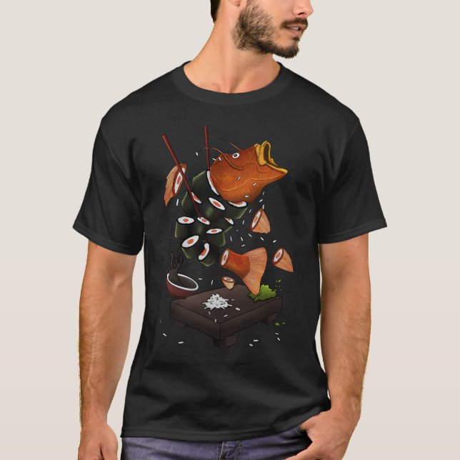 Camiseta Sushi de peixe (Frente)